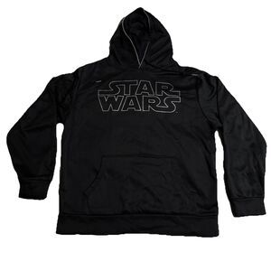 Mens Sz Medium (38-40) Black STAR WARS Hoodie Lightweight Hooded Sweatshirt